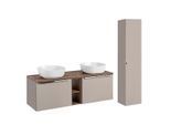 BADMÖBEL 140cm Éros 2er-Set Taupe