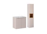 BADMÖBEL 60cm Riva 2er-Set Kaschmir