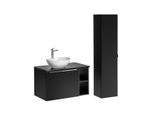 BADMÖBEL 80cm Éros 2er-Set Schwarz