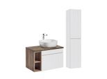 BADMÖBEL 80cm Zelie 2er-Set Weiß