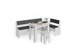 ECKBANKGRUPPE Tiberio Weiß 210 x 120 cm mit Tisch