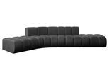 ECKSOFA modulares Sofa Solven-L1 - 380x174x70 cm Schwarz