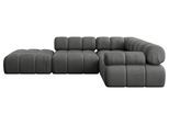ECKSOFA modulares Sofa Felto-L1 - 285x190x70 cm Dunkelgrau Velours