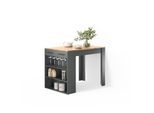 ESSTISCH Regusa Anthrazit/Goldkraft Eiche 67 x 100 cm