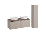 BADMÖBEL 120cm Éros 2er-Set Taupe