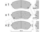 METELLI Bremsbelagsatz, Scheibenbremse 2211910 für Mercedes NISSAN