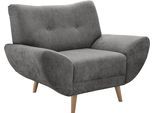 Sessel HOME AFFAIRE "Basta", graubraun, B:111cm H:82cm T:87cm, 100% Polyester, Sessel, Sessel