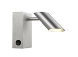 LUMICOUTURE LED Wandstrahler "Risell", aluminium,, holzfarben, 1, H: 12,6cm, 1 Stk., Leuchten, 12,6 x 8,5 x 6 cm, 530 lm 2700 K, schwenkbar, Wippschalter, Aluminium, LED Wandstrahler
