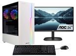 CAPTIVA Gaming-PC-Komplettsystem "Advanced Gaming R93-533 TFT Bundle", Energieeffizienz: E (A-G), weiß, ohne Betriebssystem, 16 GB RAM 1.000 GB SSD, Computer_Komplettsysteme