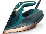 PHILIPS Dampfbügeleisen "DST8030/70 8000 Series", grün (opalgrün), B:31,7cm H:13,4cm T:15,8cm, Bügeleisen, SteamGlide Elite Kupfer Bügelsohle, 350 ml Wassertank, 240 g Dampfstoß, Dampfbügeleisen