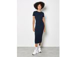 Midikleid APRICOT "Midikleid", Damen, Gr. XL (42), N-Gr, blau (navy), Obermaterial: 30% Polyester PES. 28% Viskose CV. 24% sonstige Fasern AF. 18% Polyamid PA., uni, Kleider Midikleid, in unifarben