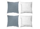 Möbelix , Blau , Textil , Uni , 50x50 cm , Heimtextilien, Wohntextilien, Kissen, Zierkissen