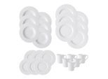 Geschirr-Set VILLEROY & BOCH "Geschirr-Set Cellini 24er Set weiß", weiß, 24, Porzellan, Geschirr-Sets, Geschirr-Set, Spülmaschinengeeignet, Mikrowellenfest