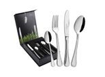 Besteck-Set "Tafelbesteck inkl. Besteckbox Ligato 24er Set silber", silber, 24, PICARD & WIELPÜTZ SOLINGEN, Essbesteck-Sets, Spülmaschinengeeignet
