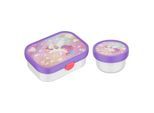 Lunchbox MEPAL "Obst- und Bentobox Campus (2025) 300 & 750 ml 2er Set", bunt (unicorn glow), B:2cm H:2cm L:2cm, Kunststoff, Lebensmittelaufbewahrungsbehälter, Lunchbox, Spülmaschinengeeignet