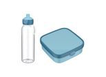 Lunchbox MEPAL "Pausenset XL Campus (2025) 2er Set", blau (cool blau), B:2cm H:2cm L:2cm, ABS-Kunststoff, Lebensmittelaufbewahrungsbehälter, Lunchbox, Spülmaschinengeeignet