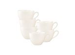 Tasse SELTMANN WEIDEN "Kaffeetassen Savona Fine Diamond 270 ml 6er Set creme", beige (creme), B:9cm H:6,6cm, Porzellan, Trinkgefäße, Tasse, Spülmaschinenfest, Mikrowellensicher, Ofenfest