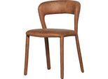 Esszimmerstuhl WOOOD "Noble mit vollgepolstertem Gestell, B 51 x T 56 x H 76 cm (2er-Set)", braun, braun, braun, B:51cm H:76cm T:56cm, Stoff, Stühle, Esszimmerstuhl, (Set, 2 St) Sehr hohe Verschleißfestigkeit, Breite 51 cm