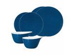 Geschirr-Set SELTMANN WEIDEN "Basic-Set Life Fashion 6er Set", blau (classic blau), 6, Porzellan, Geschirr-Sets, Geschirr-Set, Spülmaschinenfest, Mikrowellensicher, Ofenfest