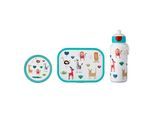 Lunchbox MEPAL "Lunchset Campus 3er Set", bunt (animal friends), B:2cm H:2cm L:2cm, ABS-Kunststoff, Lebensmittelaufbewahrungsbehälter, Lunchbox