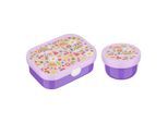 Lunchbox MEPAL "Obst- und Bentobox Campus (2025) 300 & 750 ml 2er Set", lila (food fest), B:2cm H:2cm L:2cm, Kunststoff, Lebensmittelaufbewahrungsbehälter, Lunchbox, Spülmaschinengeeignet