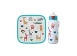Lunchbox MEPAL "Lunchset XL Campus (2025)", bunt (animal friends), B:2cm H:2cm L:2cm, Lebensmittelaufbewahrungsbehälter, Lunchbox, Spülmaschinenfest
