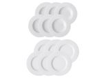 Geschirr-Set VILLEROY & BOCH "Tafelservice Cellini 12er Set weiß", weiß, 12, Porzellan, Geschirr-Sets, Geschirr-Set, Spülmaschinengeeignet, Mikrowellenfest