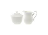 Milch- und Zuckerset VILLEROY & BOCH "Milch- und Zuckerset Royal 2er Set weiß", weiß, 2, Porzellan, Geschirr-Sets, Spülmaschinengeeignet, Mikrowellengeeignet