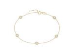 Armband LUIGI MERANO "Ankerkette mit Zirkonia, Gold 375", gold, Armbänder, Damen, 19cm, Gelbgold 375, Armband