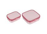 Lunchbox MEPAL "Brotdosen-Set Campus (2025) 2er Set", pink (cool pink), B:2cm H:2cm L:2cm, Kunststoff, Lebensmittelaufbewahrungsbehälter, Lunchbox, Spülmaschinenfest