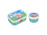 Lunchbox MEPAL "Obst- und Bentobox Campus (2025) 300 & 750 ml 2er Set", bunt (peppa pig), B:2cm H:2cm L:2cm, Kunststoff, Lebensmittelaufbewahrungsbehälter, Lunchbox, Spülmaschinengeeignet