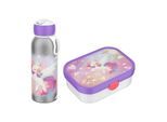 Lunchbox MEPAL "Lunchset mit Thermoflasche Campus 2er Set", bunt (unicorn glow), B:2cm H:2cm L:2cm, Kunststoff, Lebensmittelaufbewahrungsbehälter, Lunchbox, Spülmaschinengeeignet