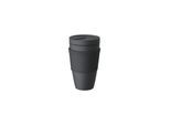 Isolierflasche VILLEROY & BOCH "Kaffeebecher Coffee To Go 350 ml schwarz", schwarz, H:2cm, Trinkflaschen, Isolierflasche, Spülmaschinengeeignet, Mikrowellenfest