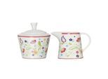 Milch- und Zuckerset RITZENHOFF & BREKER "Milch- und Zuckerset Shanti 2er Set bunt", bunt, 2, Porzellan, Geschirr-Sets, Spülmaschinengeeignet