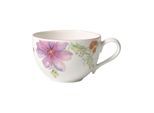 Tasse VILLEROY & BOCH "Kaffee Obertasse Mariefleur Basic 250 ml bunt", bunt, B:2cm H:9,5cm, Porzellan, Trinkgefäße, Tasse, Spülmaschinengeeignet, Mikrowellenfest