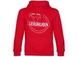 multifanshop Kapuzen Sweatshirt - Leverkusen - Meine Fankurve - Druck weiß - Hoodie