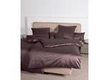 Bettwäsche JANINE "Colors", braun, B/L: 135cm x 200cm, 1 Stk., 1 Stk., Mako-Satin, B/L: 80cm x 80cm, 2 Stk., Mako-Satin, Obermaterial: 100% Baumwolle, Bettwäsche, Bettwäsche, feinfädige uni Bettwäsche für alle Jahreszeiten, Markenreißverschluss