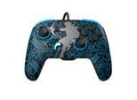 Controller "Rematch Glow, NS, kabelgebunden", blau, schwarz, B:13,8cm H:6,8cm T:16,2cm, PDP - PERFORMANCE DESIGNED PRODUCTS, Spielecontroller