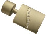 Gardinenstangen-Endstück GARDINIA "Flat", beige (champagner), B:1,9cm H:7cm L:7cm Ø:1,9cm, Gardinenstangenendstücke, Gardinenstangen-Endstück, Serie Gardinenstange Kira