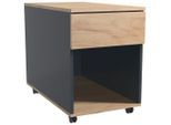 Mid.you , Anthrazit, Honigeiche , Kunststoff , 1 Schublade(n) Schubladen , 39x55x70 cm , erweiterbar, griffloses Öffnen , Büromöbel, Rollcontainer