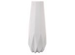 Dekovase GOEBEL "Vase Polygono Star 41 cm weiß", weiß, B:14,5cm H:41cm T:14,5cm Ø:14,5cm, Vasen, Dekovase, Abwischbar