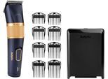 Haarschneider BABYLISS "Lithium Power Haarschneider E986E mit Karbon-Titanium-Klingen", blau (blau, gold), HaarschneiderB:10cm H:11cm T:5cm, Haarschneider, Lithium-Ionen-Akku für lange Laufzeit, 45 Schnittlängen, B:10cm H:11cm T:5cm
