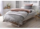 Bettwäsche OTTO HOME "Cremona", grau (grau, rosé), B/L: 135cm x 200cm, 1 Stk., 1 Stk., Linon, B/L: 80cm x 40cm, 2, Linon, Obermaterial: 100% Baumwolle, Bettwäsche, Bettwäsche, romantische Bettwäsche in verschiedenen Qualitäten, ab Gr. 135x200 cm