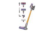 DYSON Akku-Hand-und Stielstaubsauger "V8 Absolute", silber (silber, gelb), B:22,04cm H:124,4cm T:25cm, Akkusauger, Haarentwirrungstechnologie, bis zu 40 Minuten Laufzeit, Akku-Hand-und Stielstaubsauger