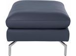 Hocker CALIA ITALIA "Dave mit edlem Metallfuß, B/T 95/68cm", blau, B:95cm H:42cm T:68cm, Hocker, Hocker