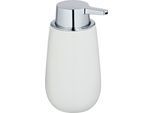 Seifenspender WENKO "Badi", bunt (weiß, silberfarben), Keramik, Dosierspender, Seifenspender, Keramik, 320 ml