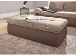 Hocker DOMO COLLECTION "PB MORIC praktisches Staufach unter der Sitzfläche, B/T 136/64cm", braun (espresso, braun, beige), B:136cm H:43cm T:64cm, Microfaser PRIMABELLE (100% Polyester) / Struktur (90% Polyester, 10% Polyacryl);Kunstleder SOFTLUX / Struktur (90% Polyester, 10% Polyacryl), Hocker, Hocker, inklisive Staufach
