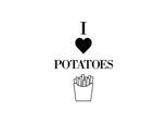 Wanddekoobjekt QUEENCE "I LOVE POTATOES", schwarz, B:20cm H:30cm T:0,1cm, Stahl, Wanddekoobjekte, Wanddekoobjekt, Stahlschild, Blechschild, Spruch, Witzig, Wanddeko, retro, 20x30cm