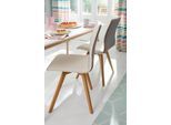 Esszimmerstuhl OTTO HOME "Dalea", bunt (schlamm, beige, eichefarben), B:45cm H:91cm T:55cm, Kunstleder;weicher Webstoff mit feiner Struktur aus 100% Polyester, Stühle, Esszimmerstuhl, im 2er, 4er oder 6er-Set, Küchenstuhl