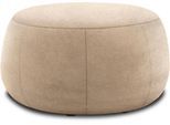 Hocker DOMO COLLECTION "800012 elegant und zeitlos, Solitär, bequem, B/T 75/75cm", beige, B:75cm H:42cm T:75cm, 95% Polyester, 5% Nylon, Hocker, Hocker, Hocker rund gepolstert